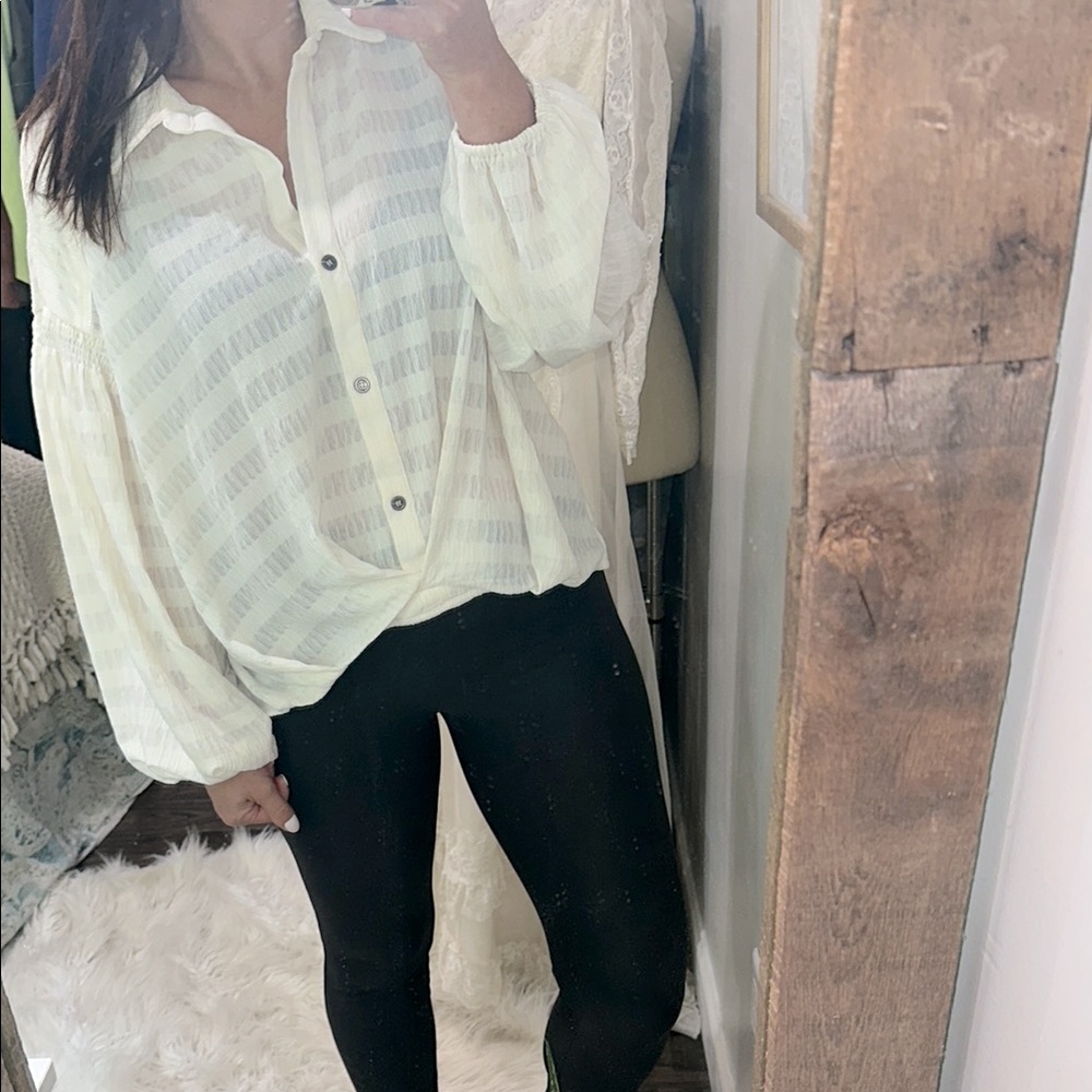 Women's White Button Down Shirt - Picture 4 of 9